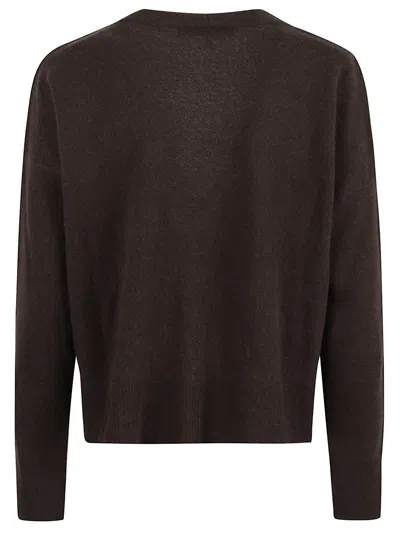 Antonelli Button Long-sleeved Sweater In Brown