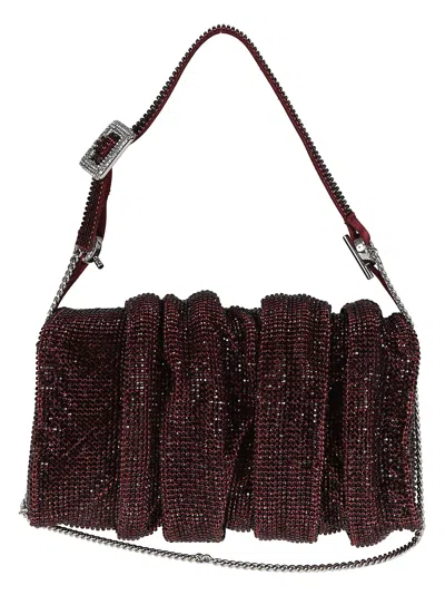 Benedetta Bruzziches Iris Miss Crystal-embellished Shoulder Bag In Purple