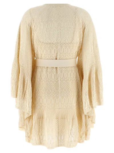 Zimmermann 'coco Pointelle Lace' Dress In Neutral