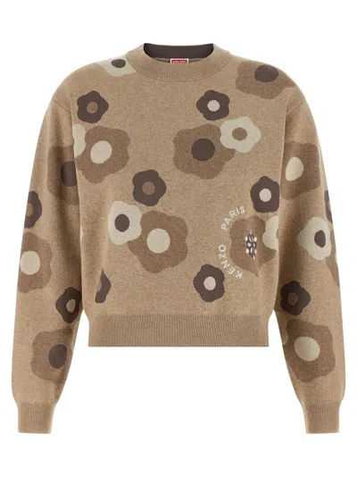 Kenzo Hana Dots Sweaters And Cardigans Beige In Brown