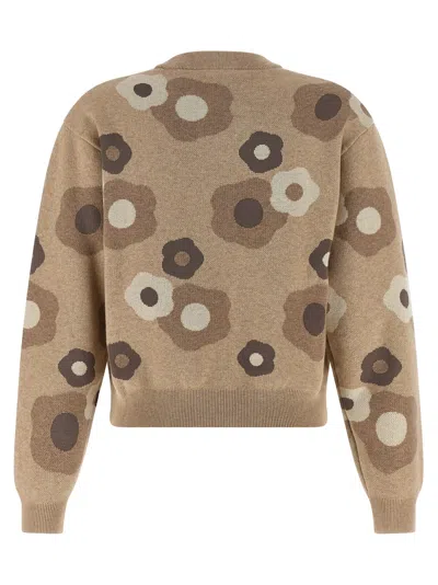 Kenzo Hana Dots Sweaters And Cardigans Beige In Brown