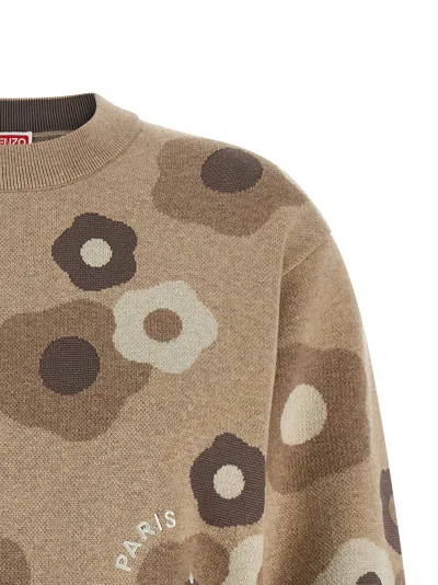 Kenzo Hana Dots Sweaters And Cardigans Beige In Brown
