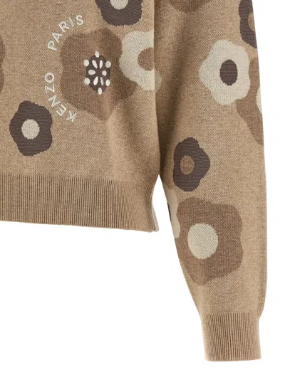 Kenzo Hana Dots Sweaters And Cardigans Beige In Brown