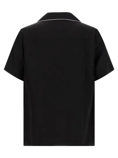 Balmain Varsity Style Shirt Featuring Contrast Piping In Black