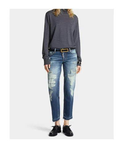 Dsquared2 Belt Loop Jeans In Blue
