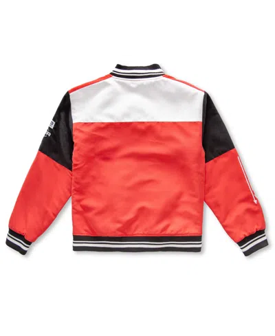 Ring Of Fire Big Boys Buz Racing Varsity Jacket In Red