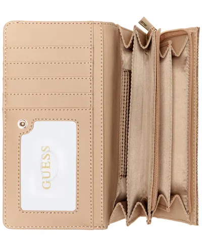 Guess Tinsley Quilted Phone Organizer Wristlet In Burgundy