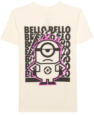 Despicable Me Boys 5-20 Grumpy Minion Short Sleeve T-shirt In White