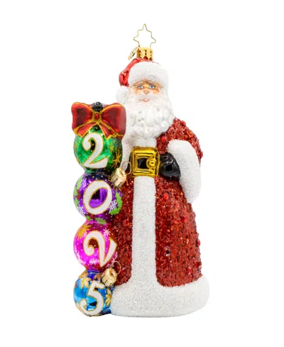 Christopher Radko Santa 2025 Christmas Countdown Snow Gifts Glass Ornament In Multi