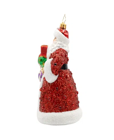 Christopher Radko Santa 2025 Christmas Countdown Snow Gifts Glass Ornament In Multi
