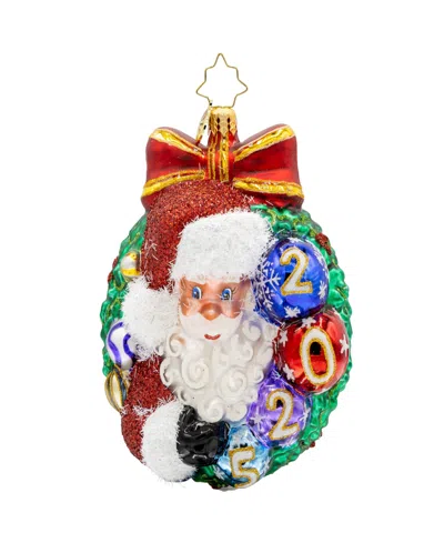 Christopher Radko Santa Smiling Through 2025 Ornament In Multi
