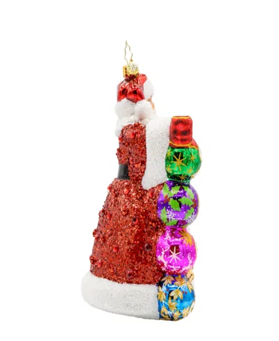 Christopher Radko Santa 2025 Christmas Countdown Snow Gifts Glass Ornament In Multi