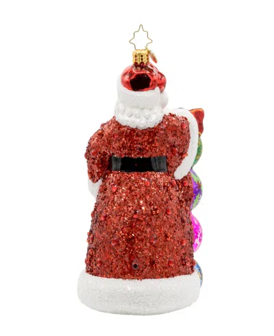 Christopher Radko Santa 2025 Christmas Countdown Snow Gifts Glass Ornament In Multi