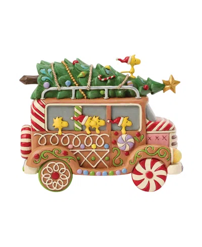 Jim Shore Peanuts Gingerbread Van Figurine In Multi