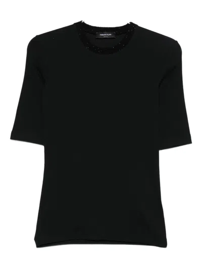 Fabiana Filippi Short Sleeve Sweater In Black