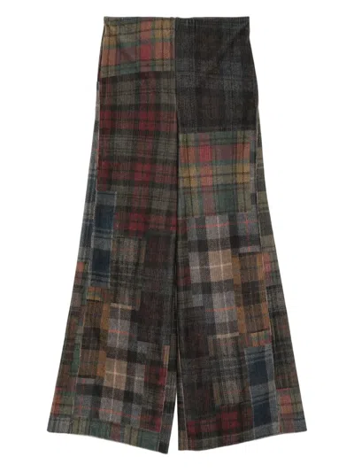 Bye Patchwork Design Trousers In Multi