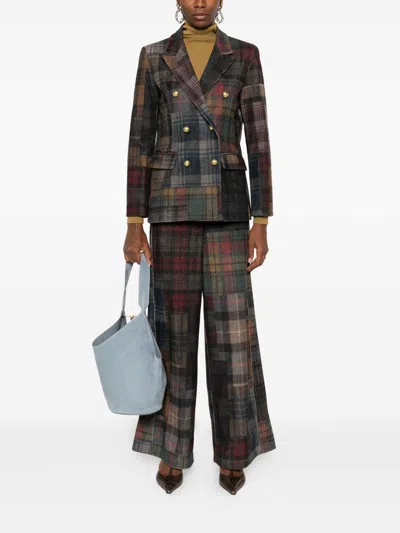 Bye Patchwork Design Trousers In Multi