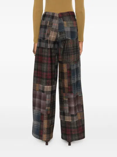 Bye Patchwork Design Trousers In Multi