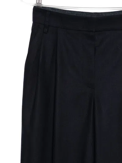 Emporio Armani Technical-cady Trousers With Elasticated Waistband In Blue