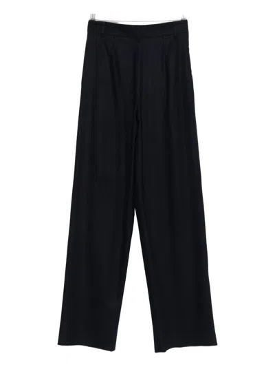 Emporio Armani Technical-cady Trousers With Elasticated Waistband In Blue