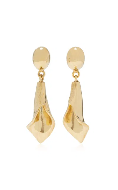 Agmes Calla Mini Gold Vermeil Earrings In Gold