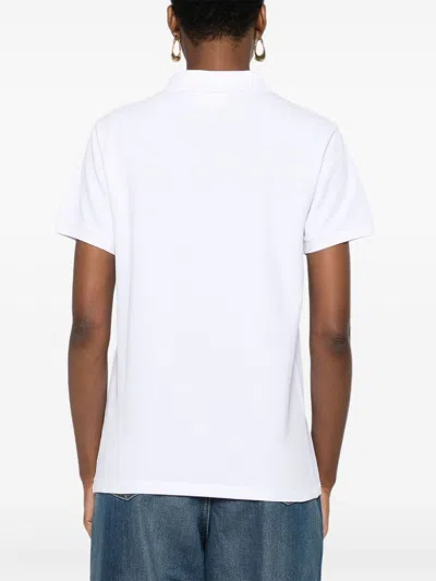 Maison Kitsuné Maison Kitsune' Baby Fox Cotton Polo Shirt In White