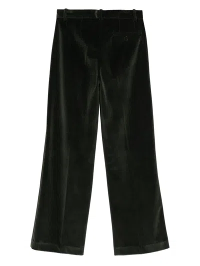 Circolo 1901 Wide-leg Cotton Trousers Featuring Multiple Pockets In Black