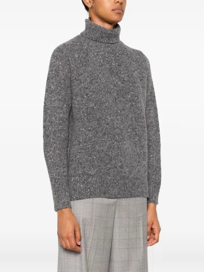 Beyou Long-sleeve Turtleneck Sweater In Gray