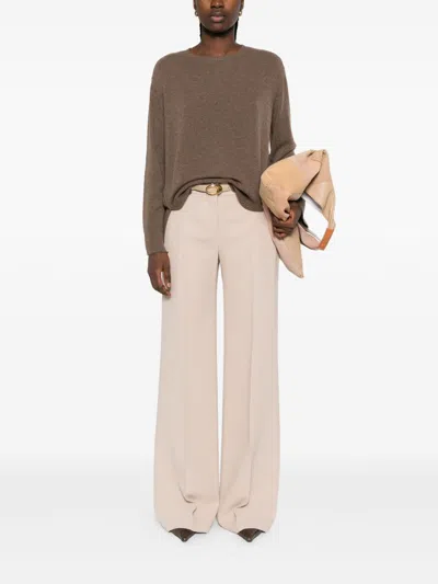 Beyou Cashmere Crewneck Sweater In Brown