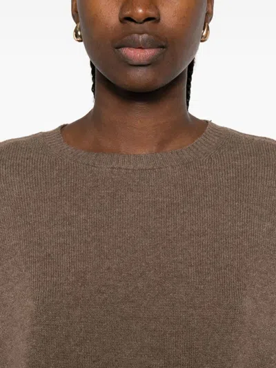 Beyou Cashmere Crewneck Sweater In Brown