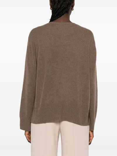 Beyou Cashmere Crewneck Sweater In Brown