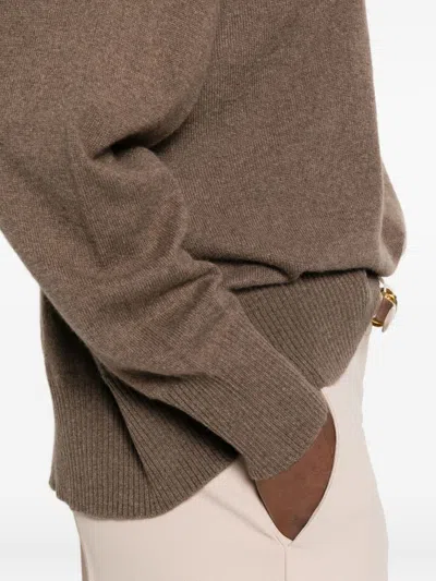 Beyou Cashmere Crewneck Sweater In Brown