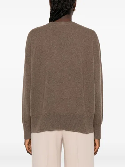 Beyou Cashmere Crewneck Sweater In Brown