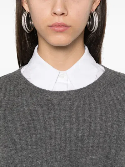 Beyou Cashmere Crewneck Sweater In Gray