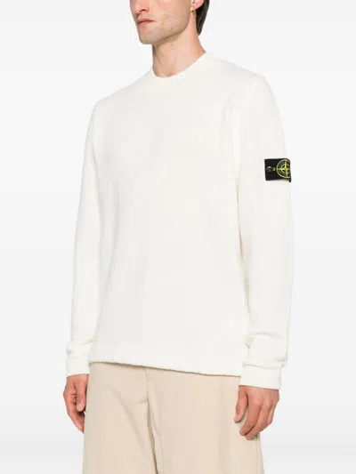 Stone Island Soft Textured Wool-polyamide Blend Sweater In Pink