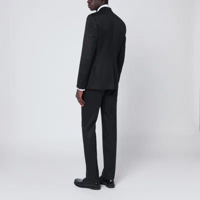 Lardini Wool Suit Single Breasted In Black