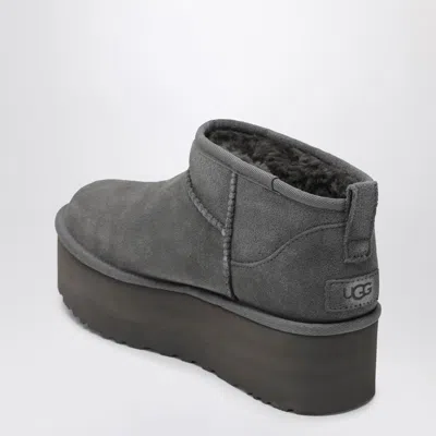 Ugg Classic Ultra Mini Grey Boot With Platform In Gray