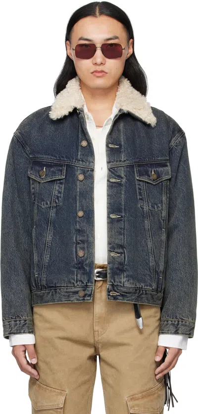 Mmic Navy Rolling Acid Jacket In Blue