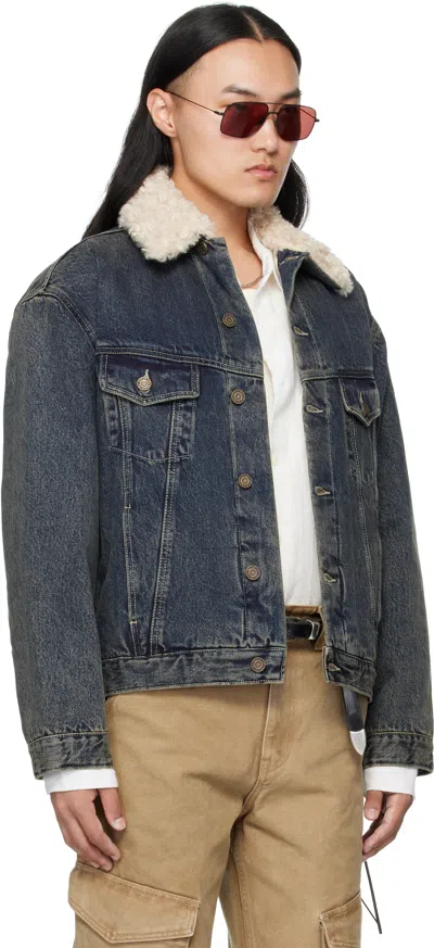 Mmic Navy Rolling Acid Jacket In Blue
