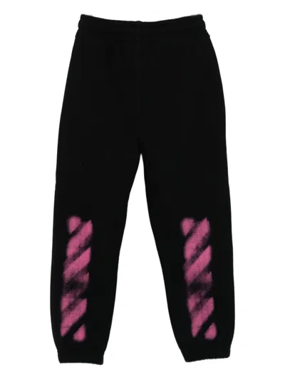 Off-white Spray-print Sweatpants In Black