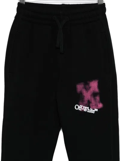 Off-white Spray-print Sweatpants In Black