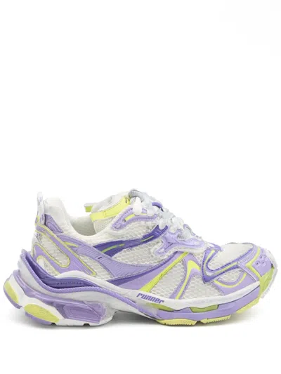 Balenciaga Runner 2 Lilac Yellow Polyurethane Sneakers In Purple