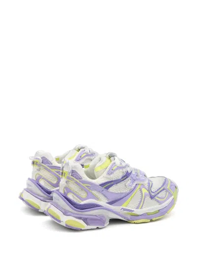 Balenciaga Runner 2 Lilac Yellow Polyurethane Sneakers In Purple