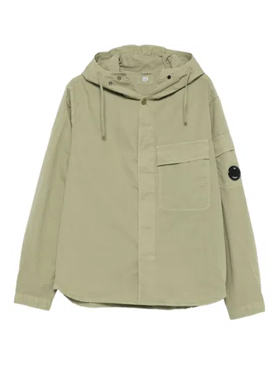 C.p. Company C.p.company Hooded Jacket With Pockets In Green