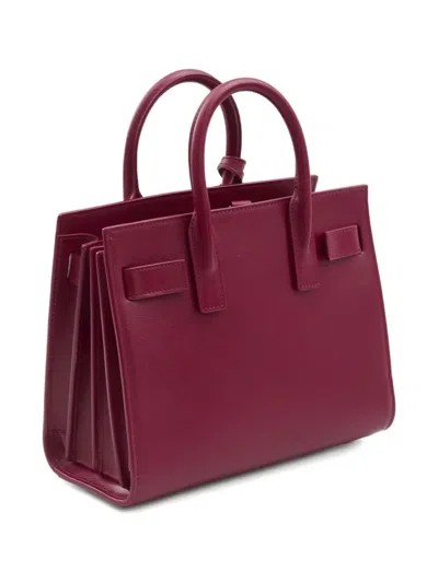 Saint Laurent Sac De Jour Nano Top-handle Bag In Smooth Leather In Red