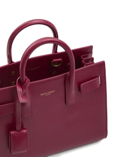 Saint Laurent Sac De Jour Nano Top-handle Bag In Smooth Leather In Red