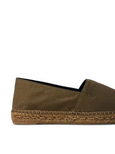 Saint Laurent Espadrille In Gabardine In Green