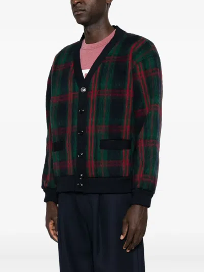 Aspesi Pyrenean Wool Cardigan In Green