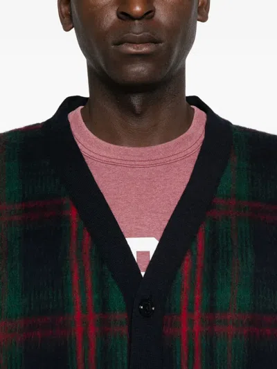 Aspesi Pyrenean Wool Cardigan In Green