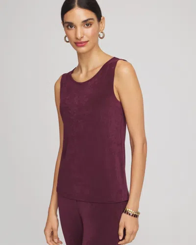 Chico's Travelers Convertible Tank In Blackened Burgundy In Burgundy